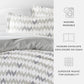Chevron Sleep Patterned Reversible Duvet Cover Set