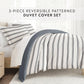 Desert Stripe Patterned Reversible Duvet Cover Set