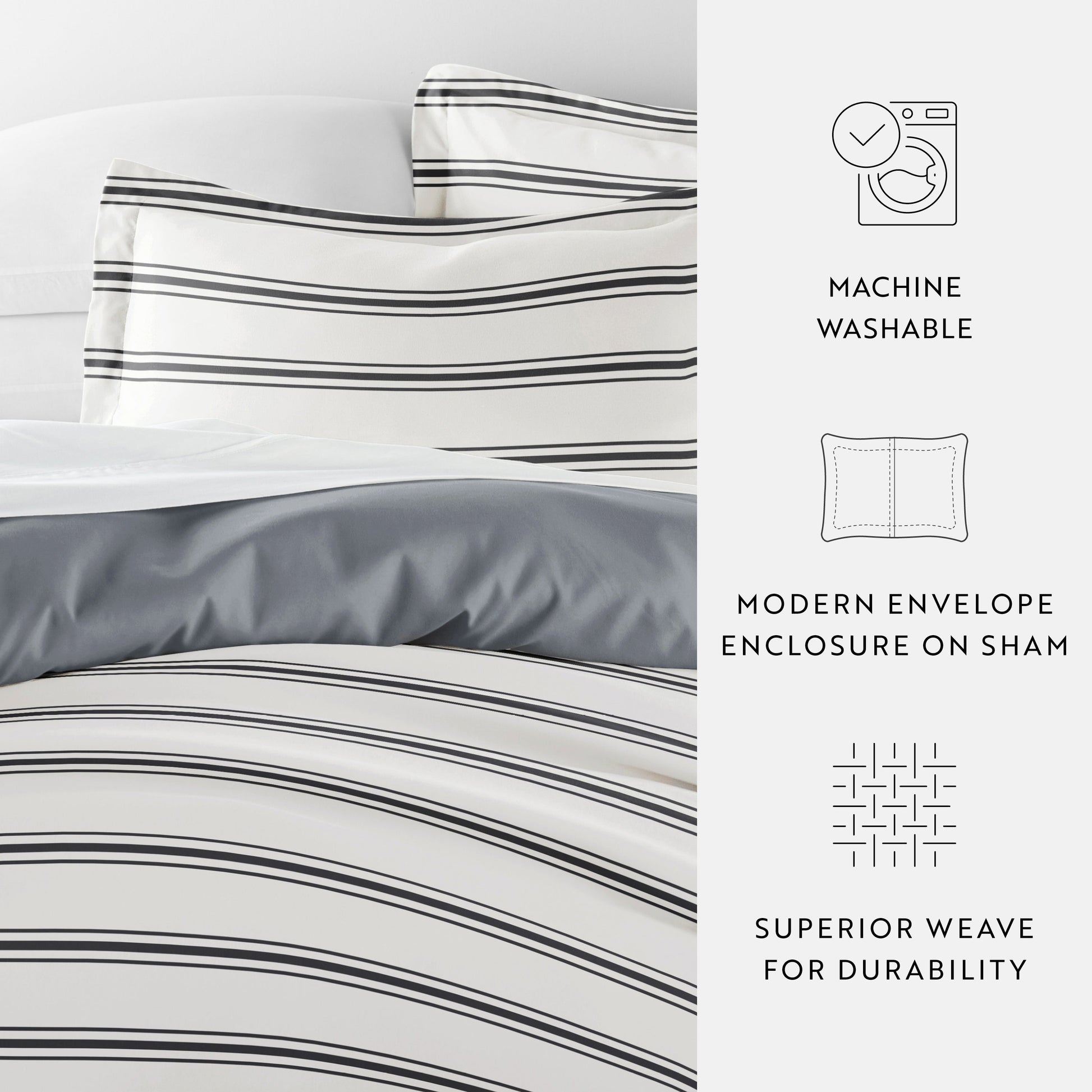 Desert Stripe Patterned Reversible Duvet Cover Set