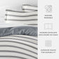 Desert Stripe Patterned Reversible Duvet Cover Set