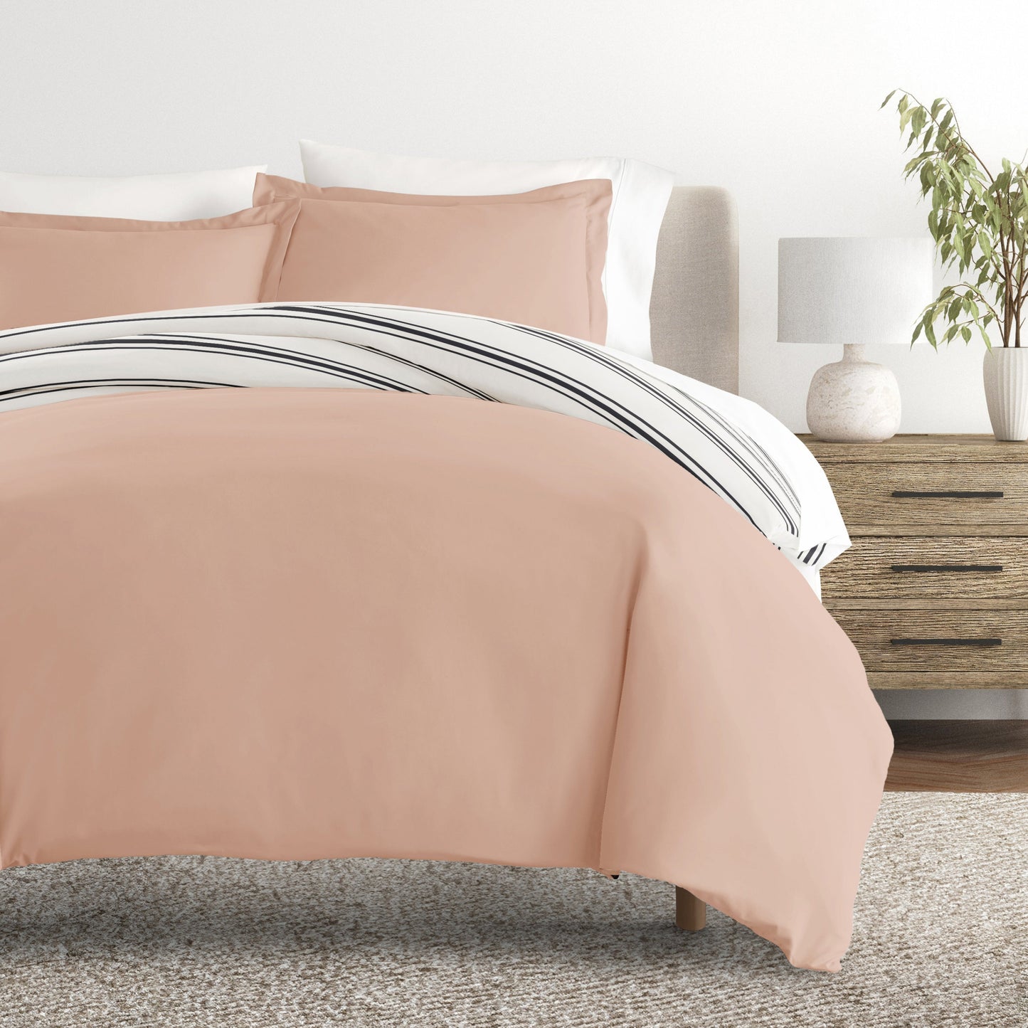 Desert Stripe Patterned Reversible Duvet Cover Set