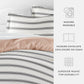 Desert Stripe Patterned Reversible Duvet Cover Set