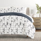 Flower Field Patterned Reversible Duvet Cover Set