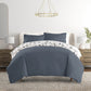 Flower Field Patterned Reversible Duvet Cover Set