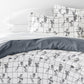 Flower Field Patterned Reversible Duvet Cover Set