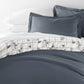 Flower Field Patterned Reversible Duvet Cover Set