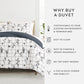Flower Field Patterned Reversible Duvet Cover Set