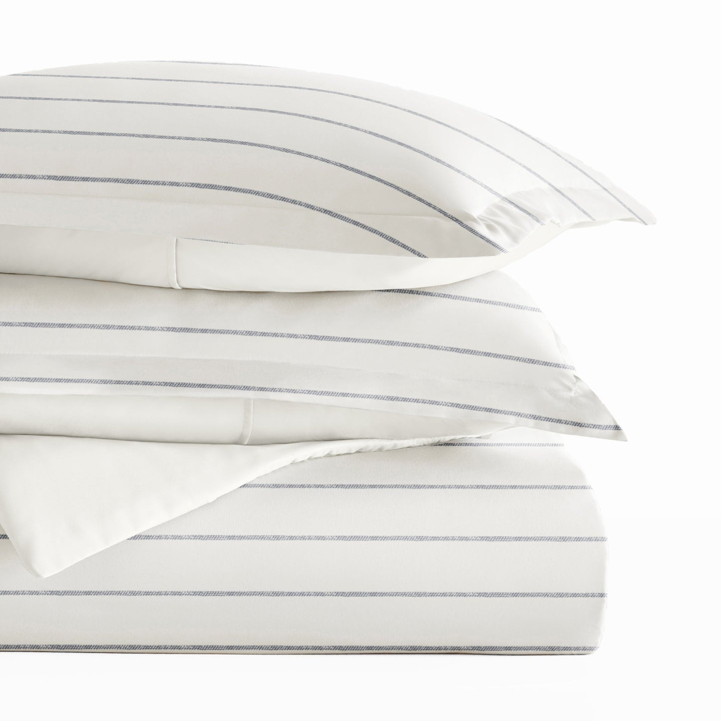 Harbor Stripe Patterned Reversible Duvet Cover Set