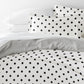 Painted Polkadot Patterned Reversible Duvet Cover Set