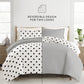 Painted Polkadot Patterned Reversible Duvet Cover Set