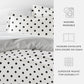 Painted Polkadot Patterned Reversible Duvet Cover Set