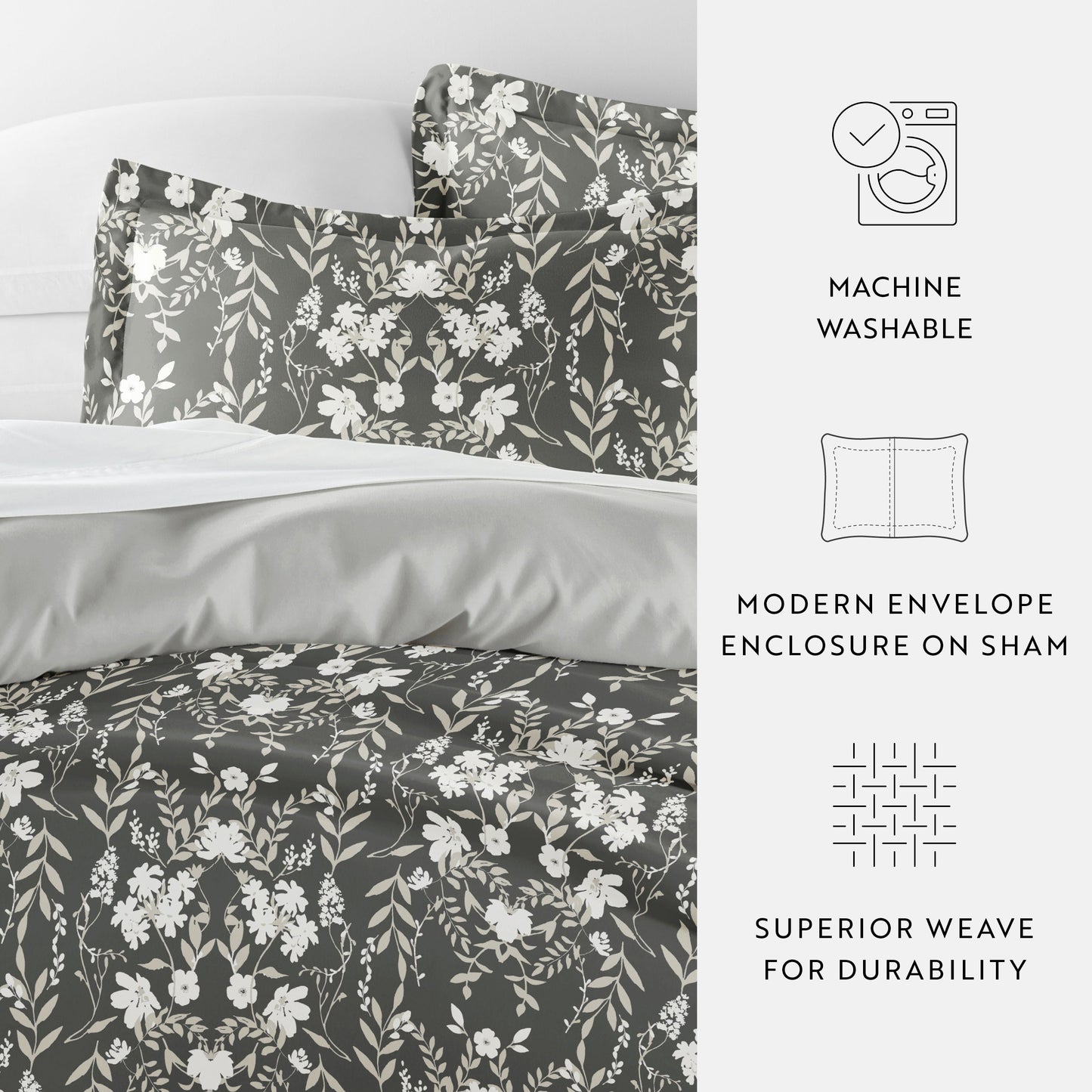 Secret Garden Patterned Reversible Duvet Cover Set