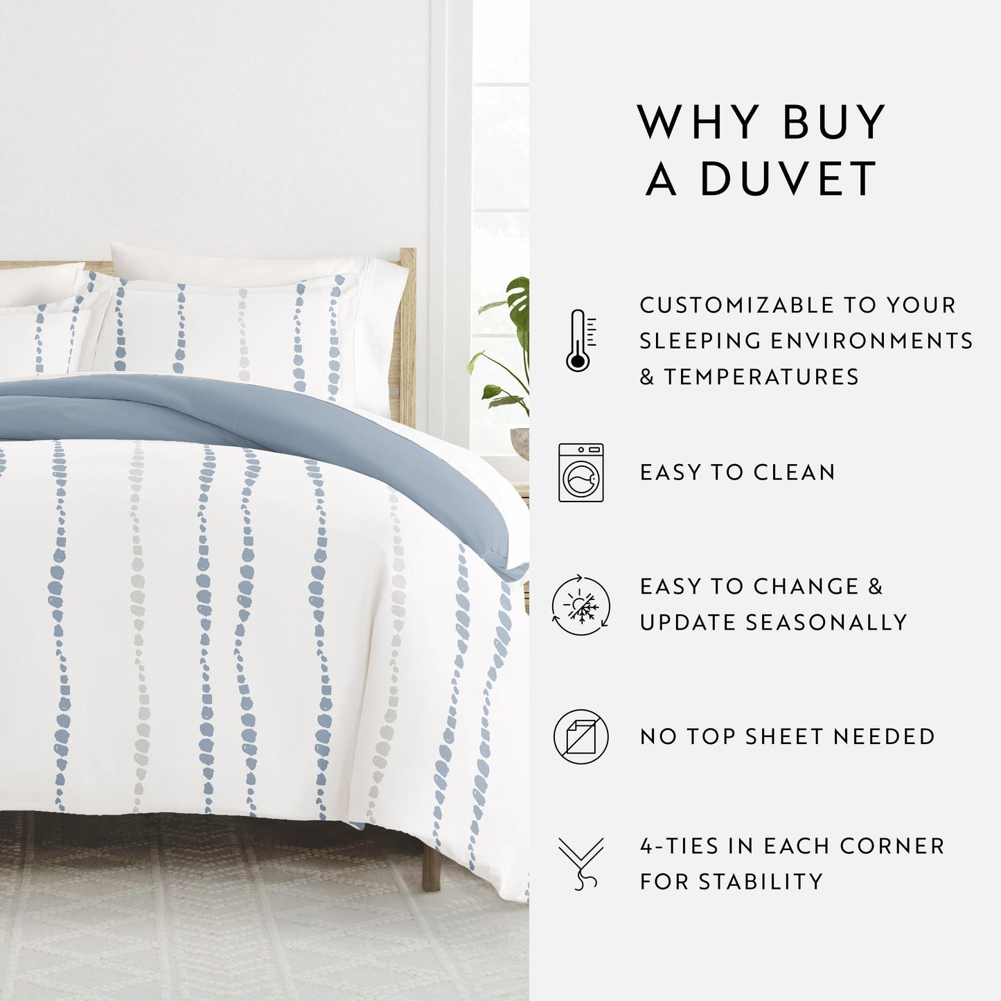 Urban Vibe Patterned Reversible Duvet Cover Set