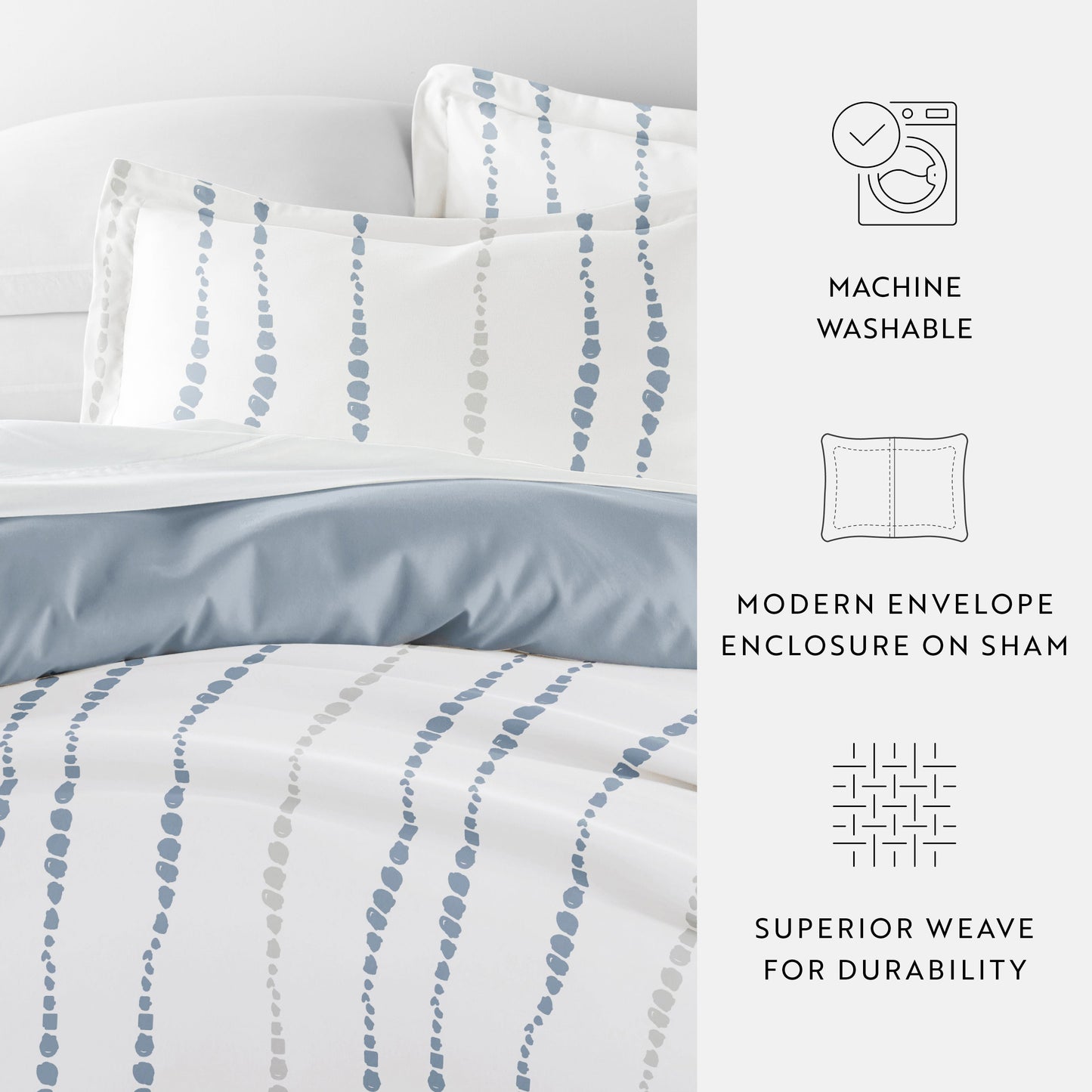 Urban Vibe Patterned Reversible Duvet Cover Set