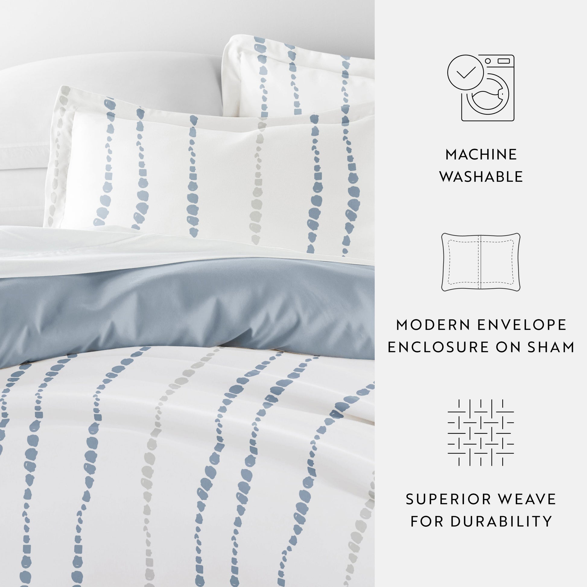 Urban Vibe Patterned Reversible Duvet Cover Set