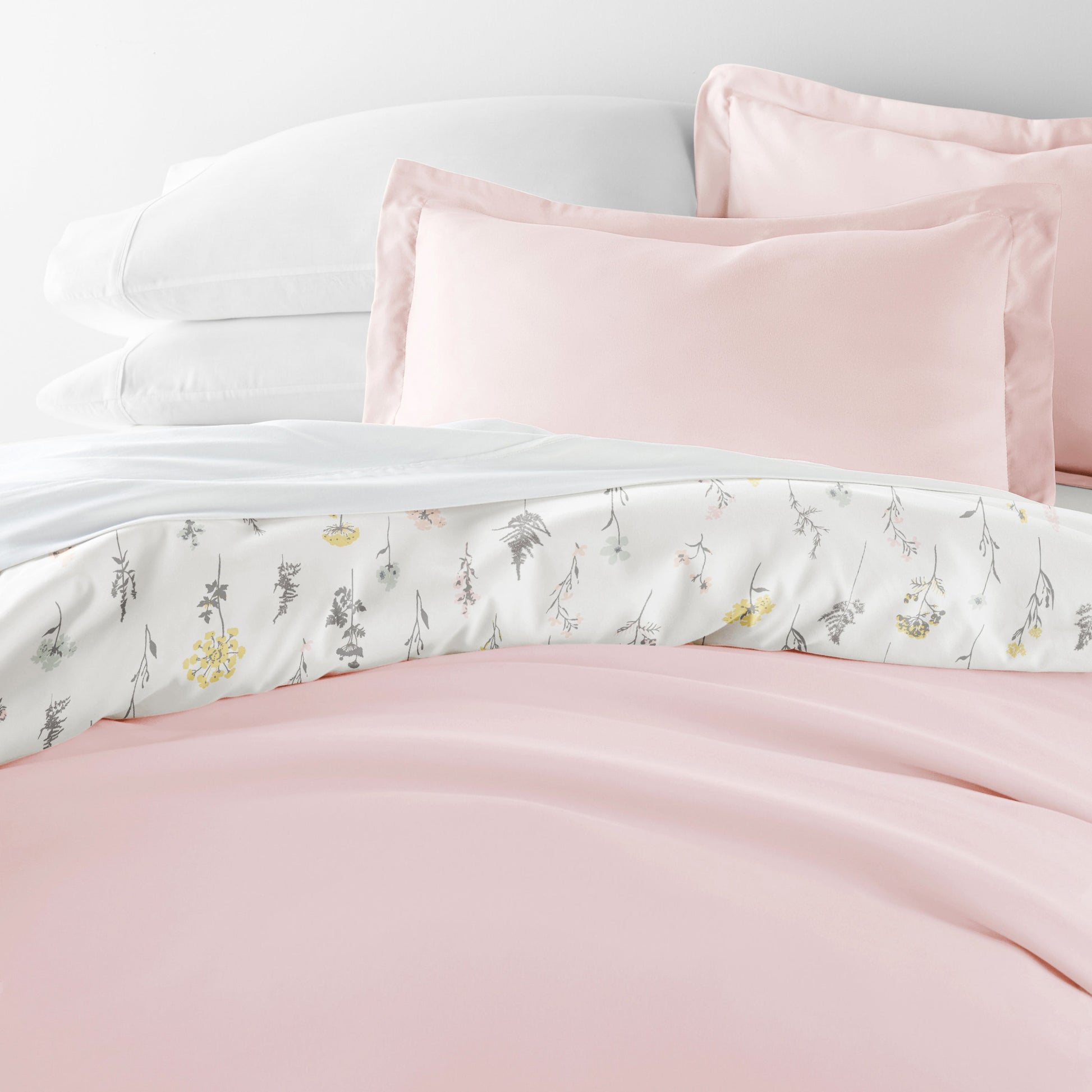 Wildflower Patterned Reversible Duvet Cover Set