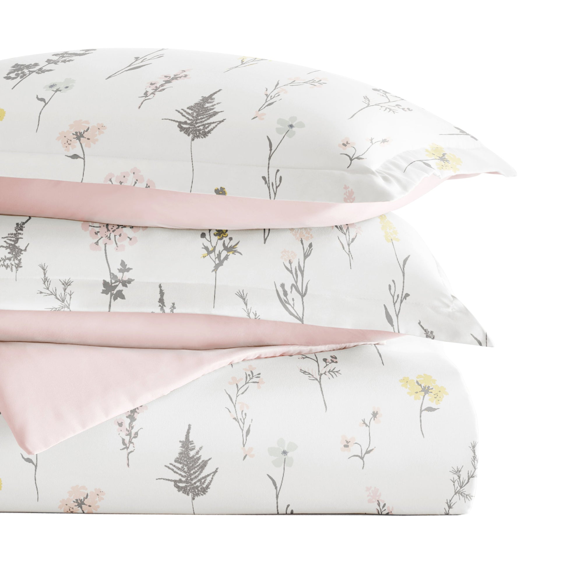 Wildflower Patterned Reversible Duvet Cover Set