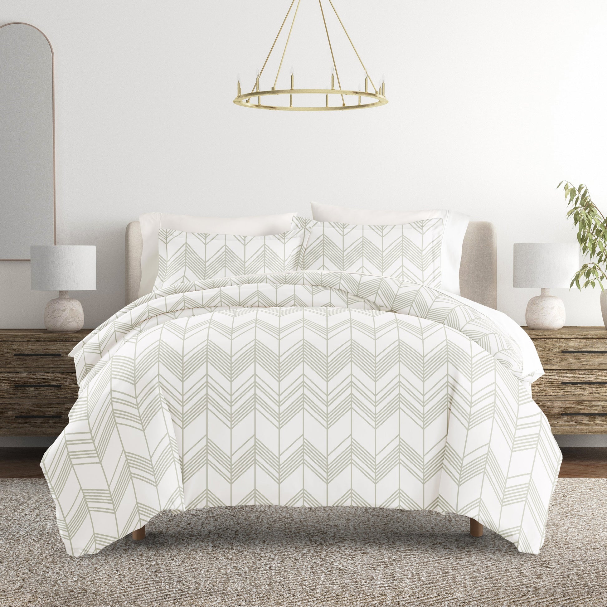 Alps Chevron Patterned Duvet Cover Set