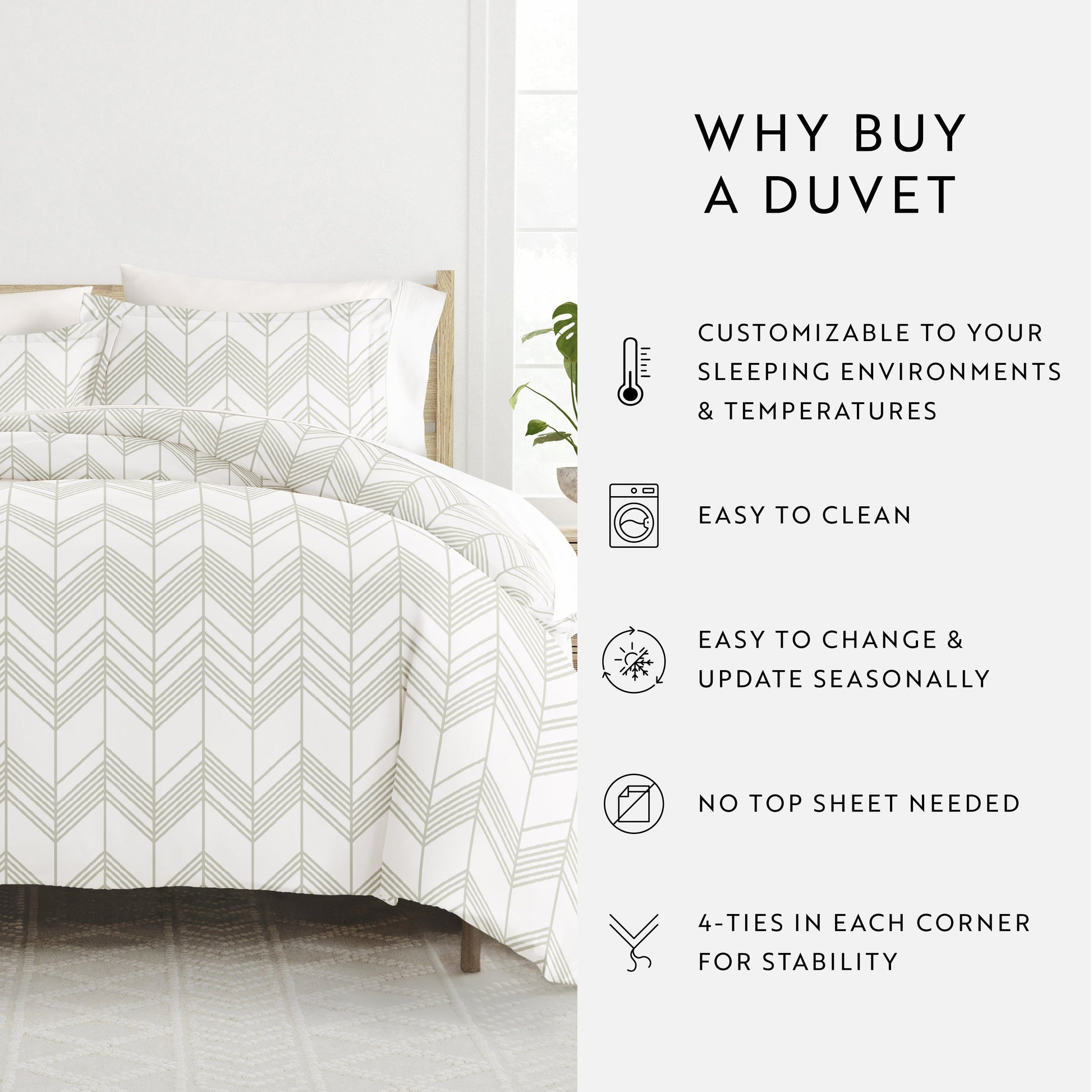 Alps Chevron Patterned Duvet Cover Set