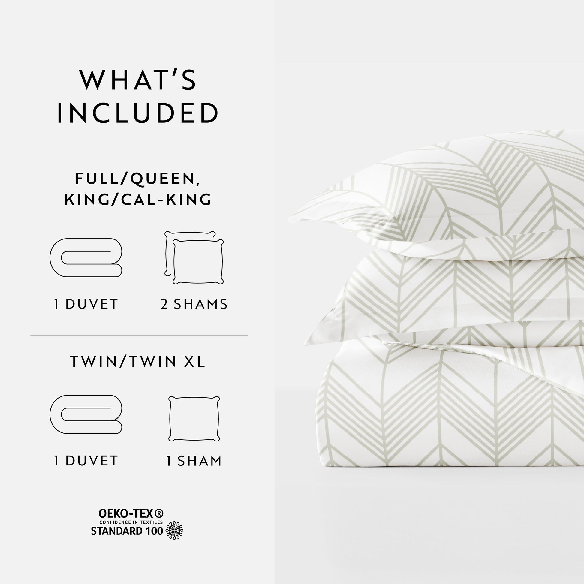 Alps Chevron Patterned Duvet Cover Set