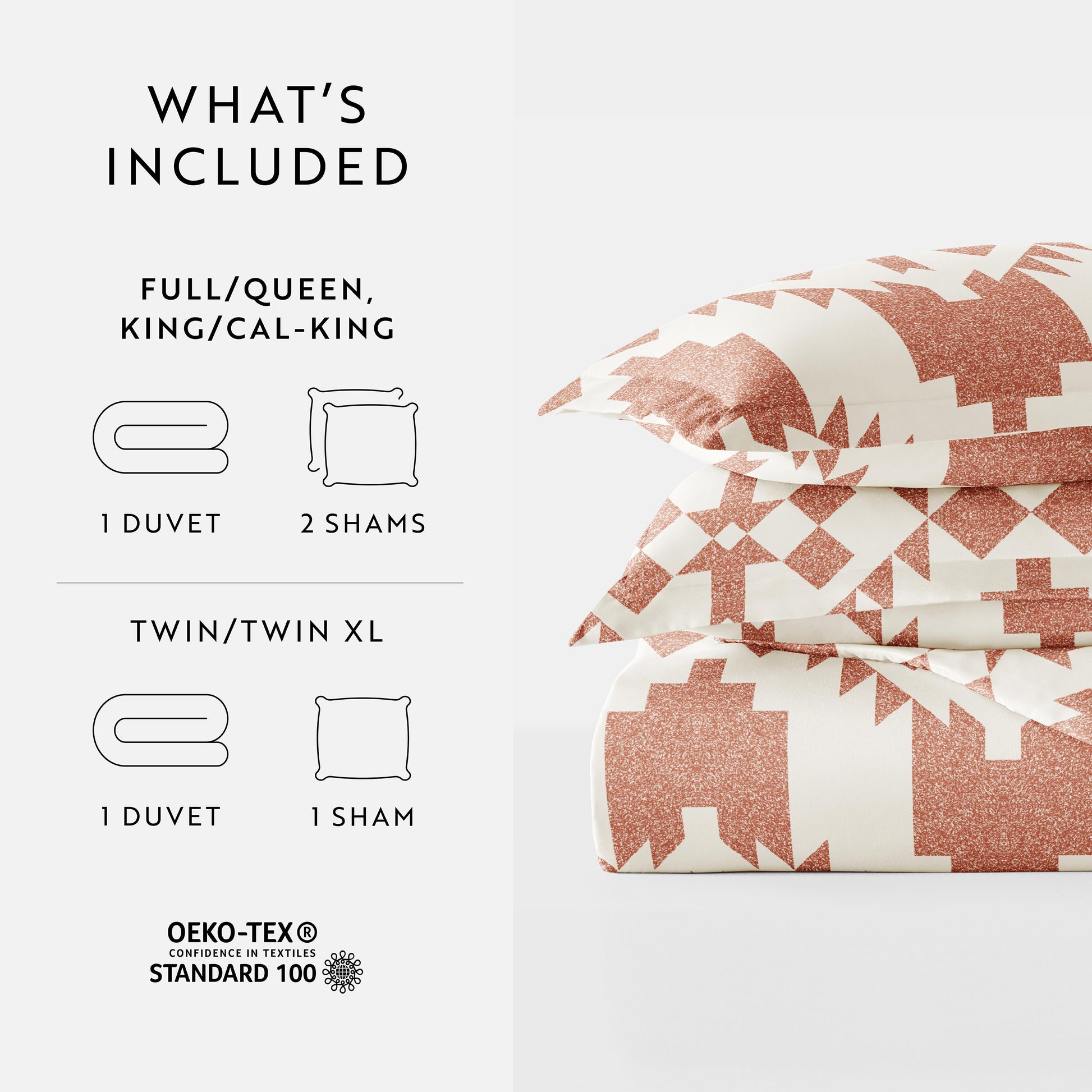 Adobe Diamond Patterned Duvet Cover Set