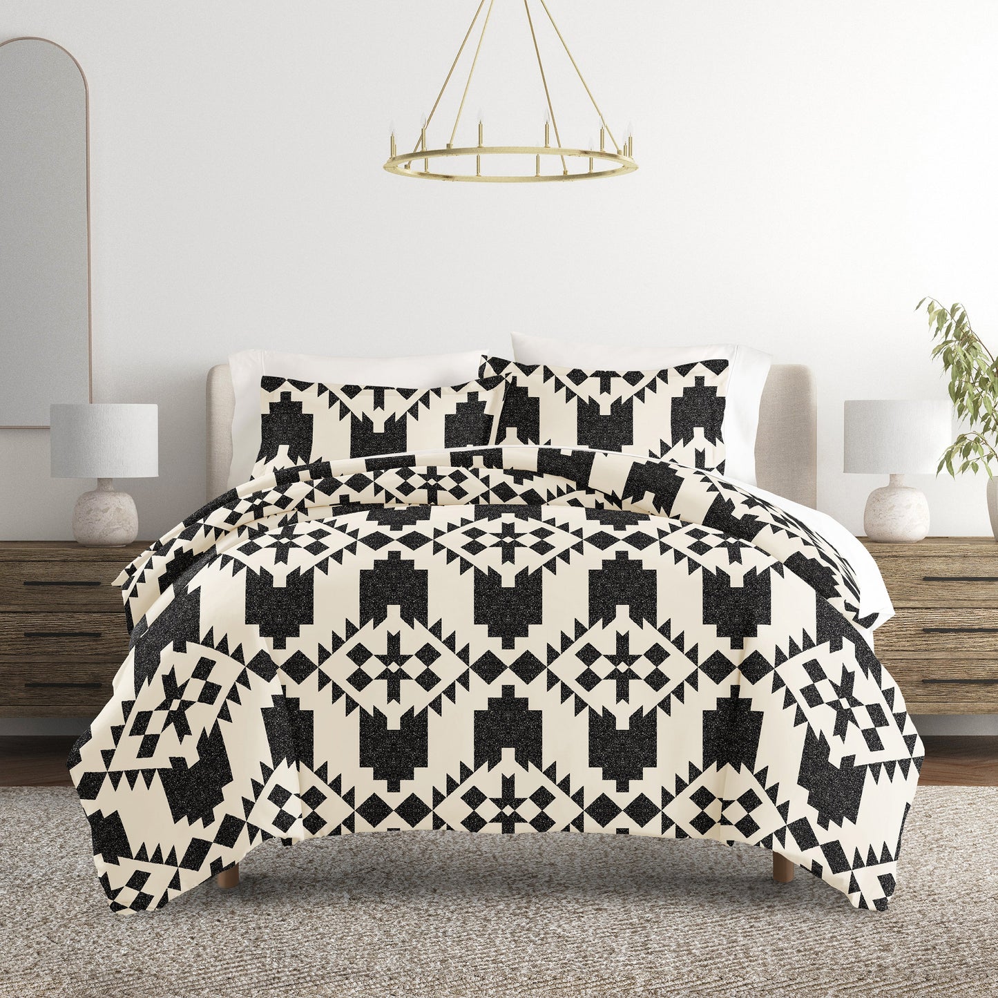 Adobe Diamond Patterned Duvet Cover Set