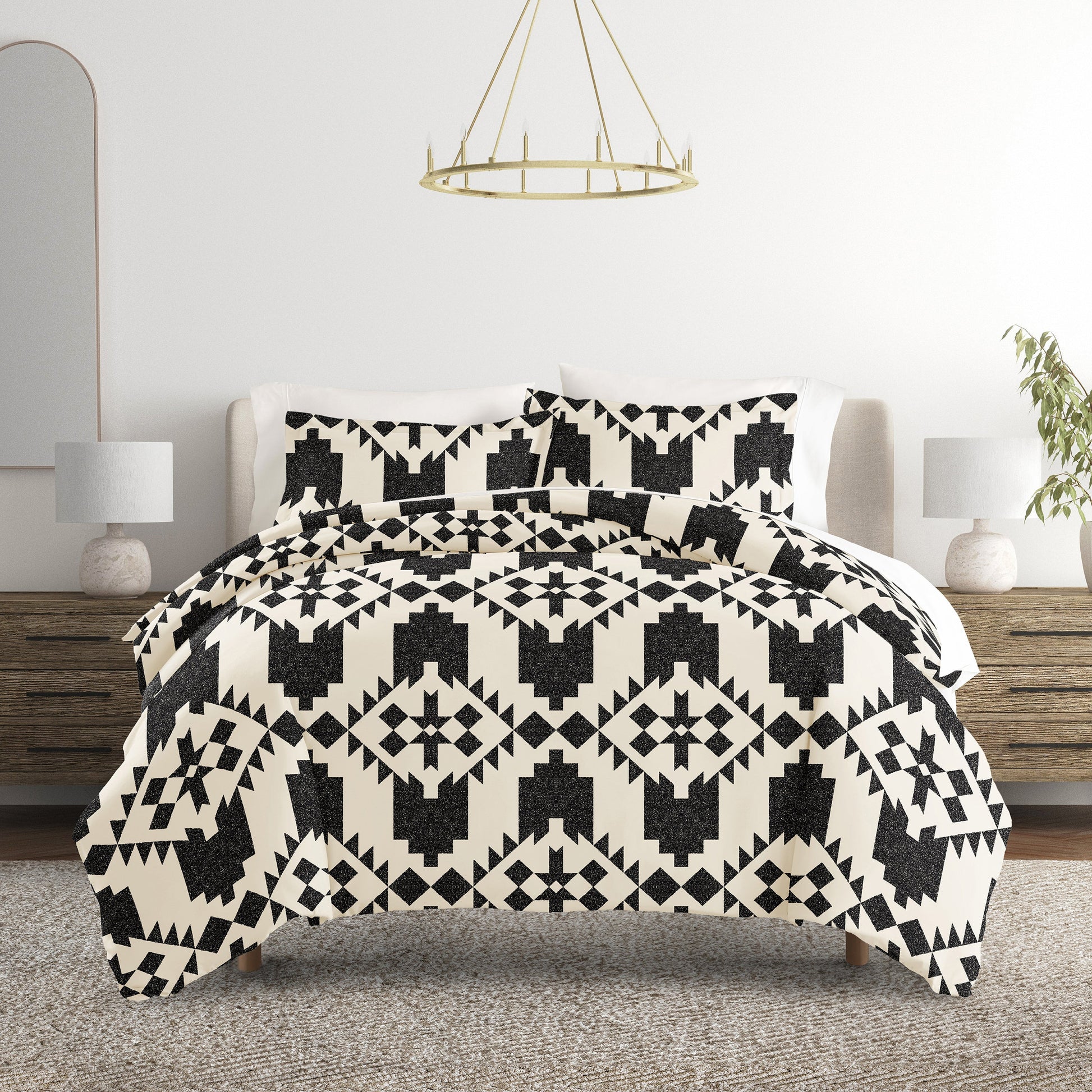 Adobe Diamond Patterned Duvet Cover Set