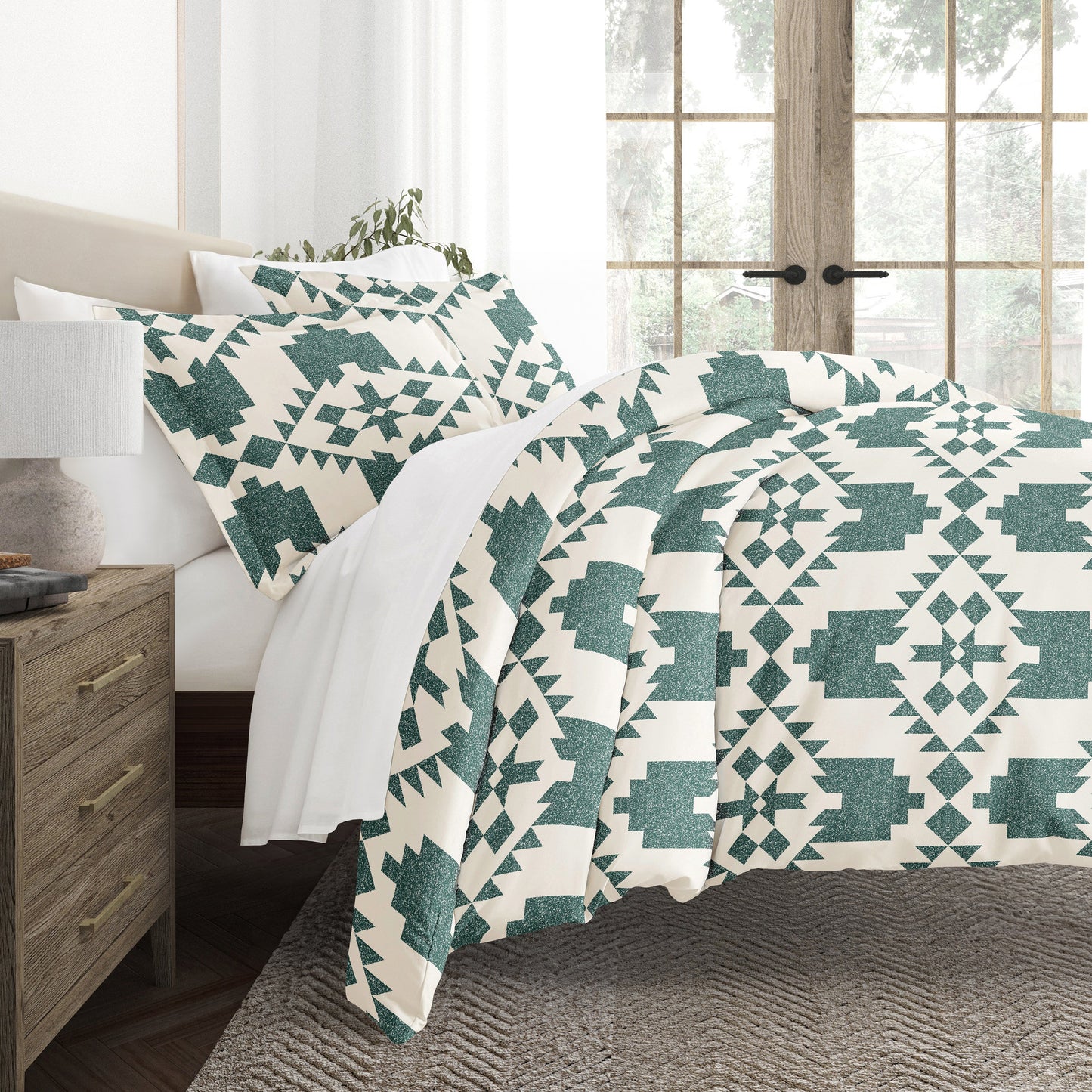 Adobe Diamond Patterned Duvet Cover Set