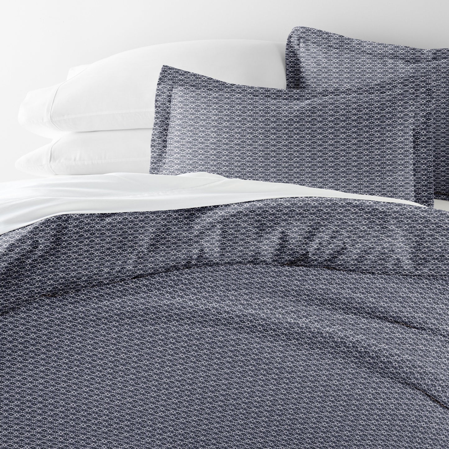 Blue Diamond Patterned Duvet Cover Set