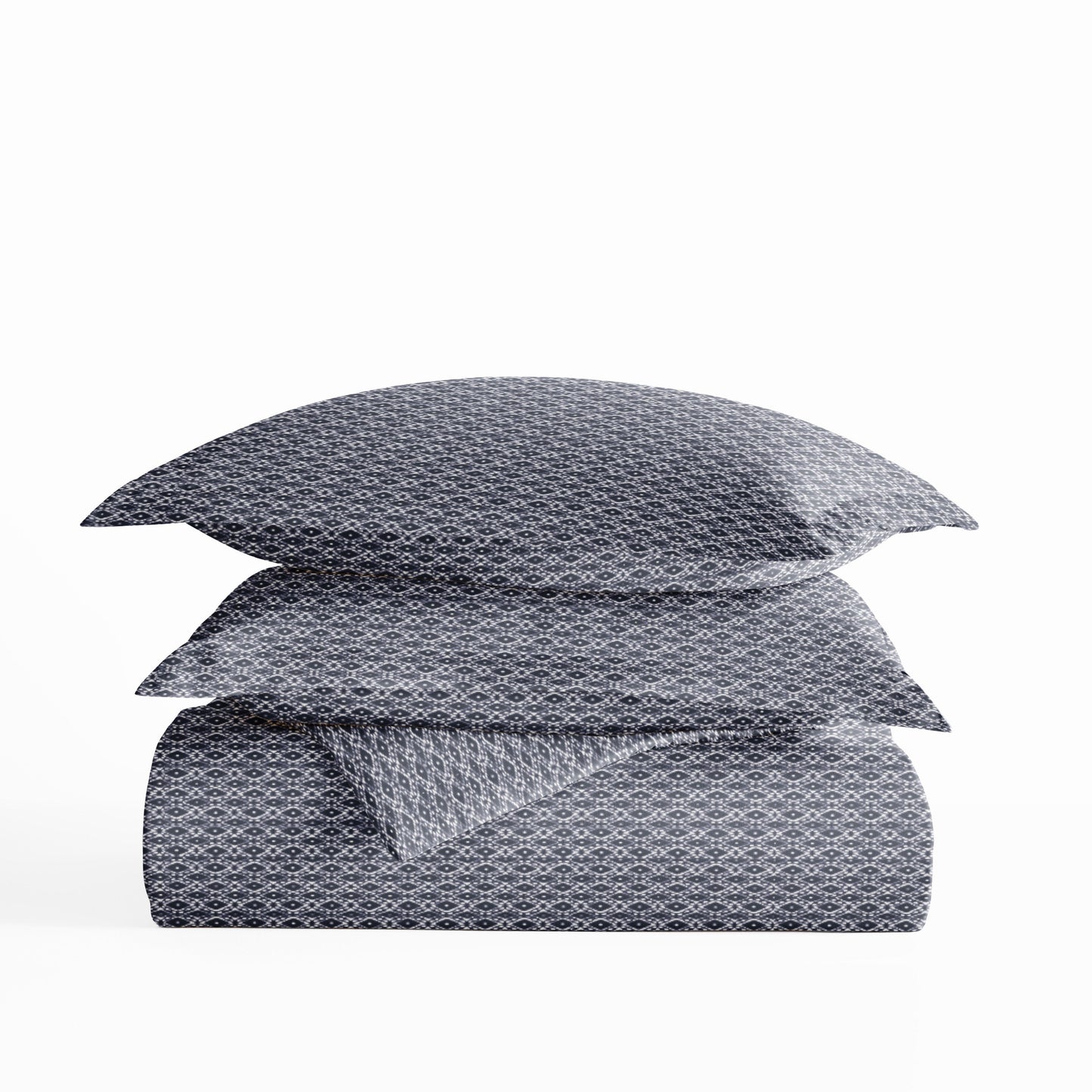 Blue Diamond Patterned Duvet Cover Set