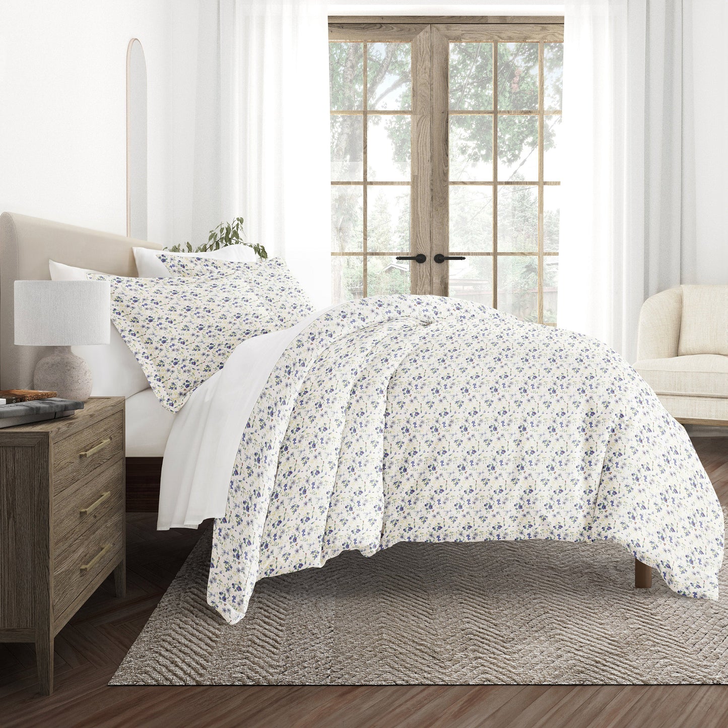 Blossoms Patterned Duvet Cover Set
