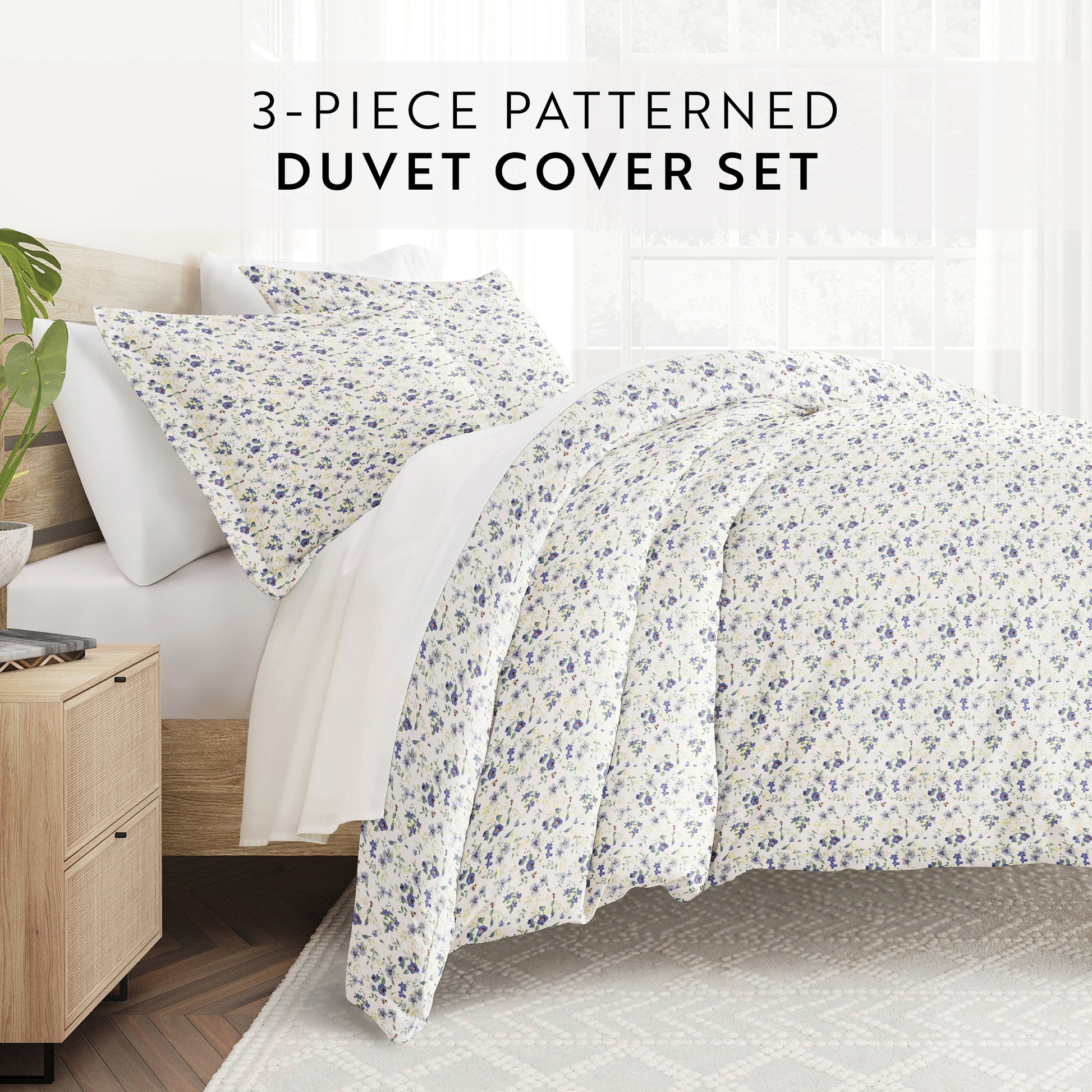 Blossoms Patterned Duvet Cover Set