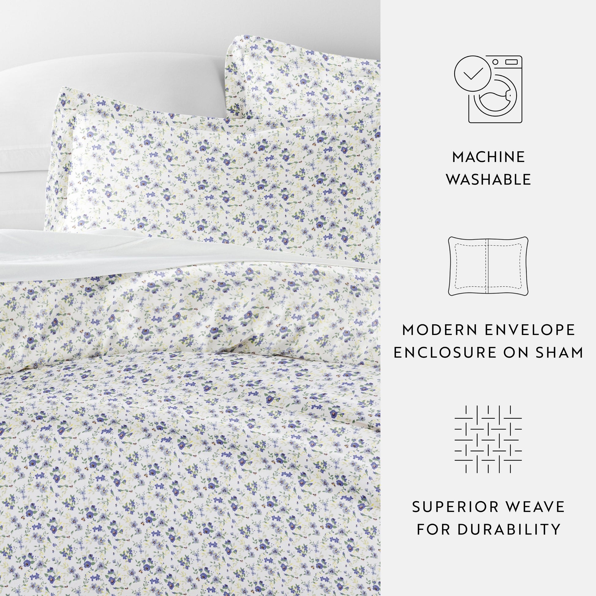 Blossoms Patterned Duvet Cover Set