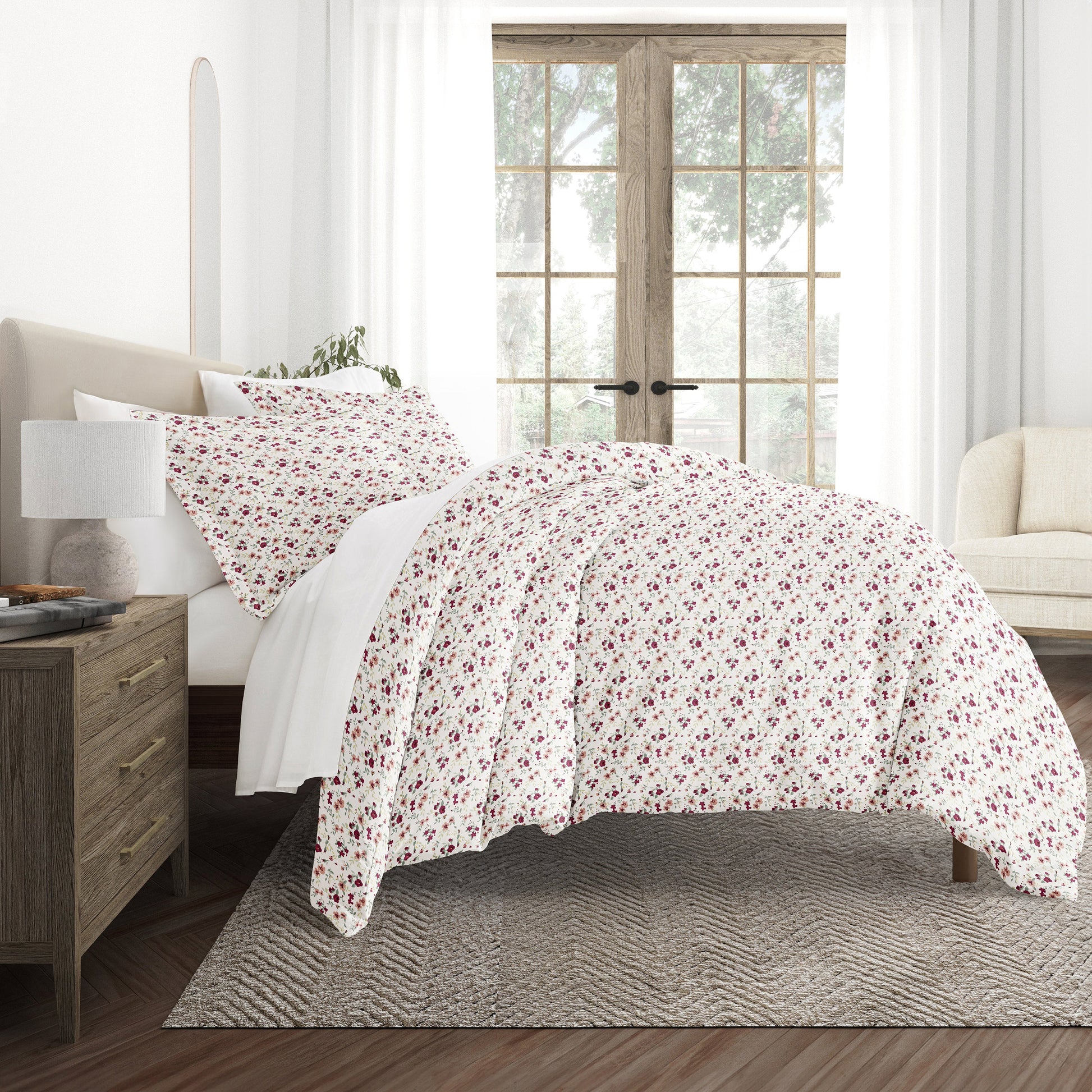 Blossoms Patterned Duvet Cover Set