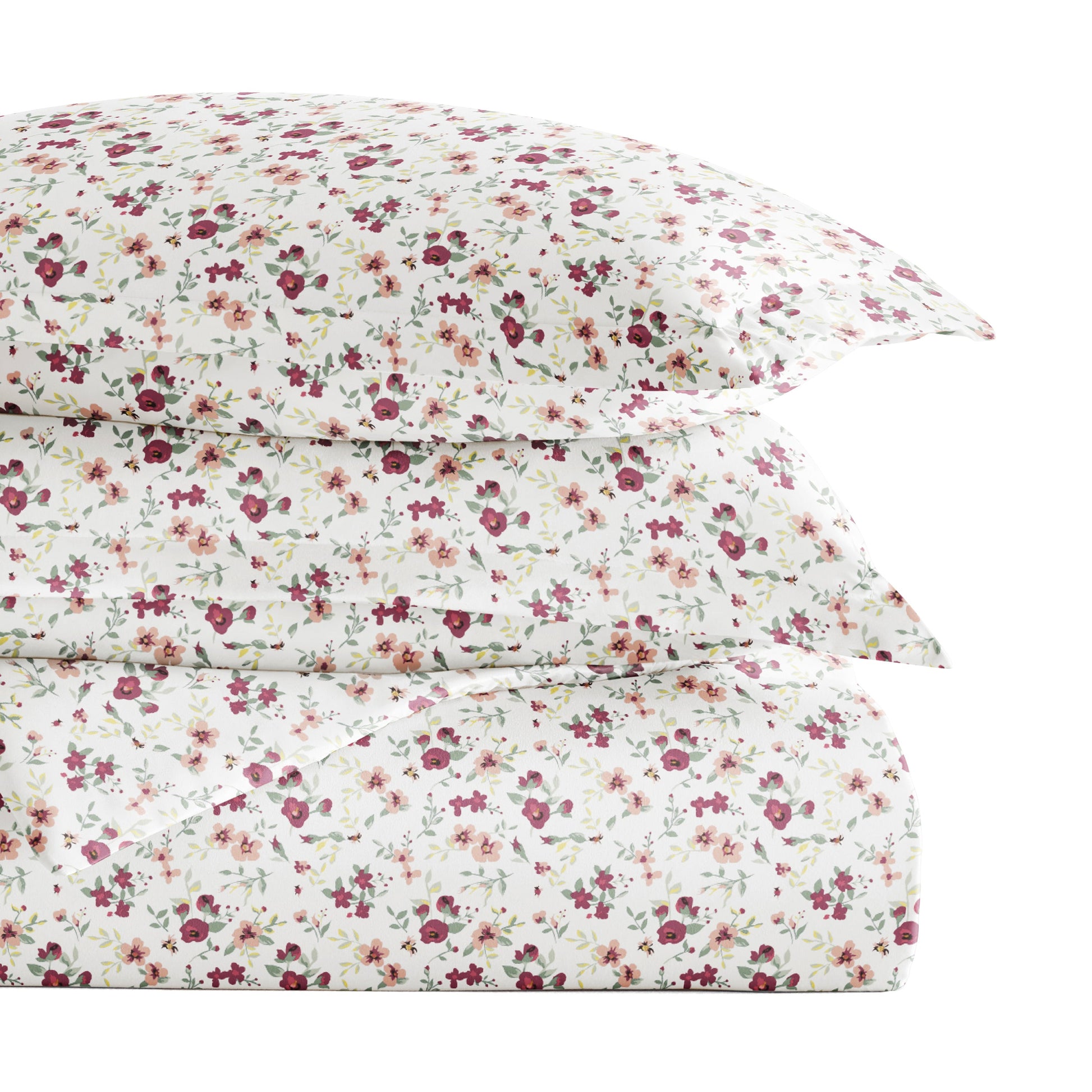 Blossoms Patterned Duvet Cover Set