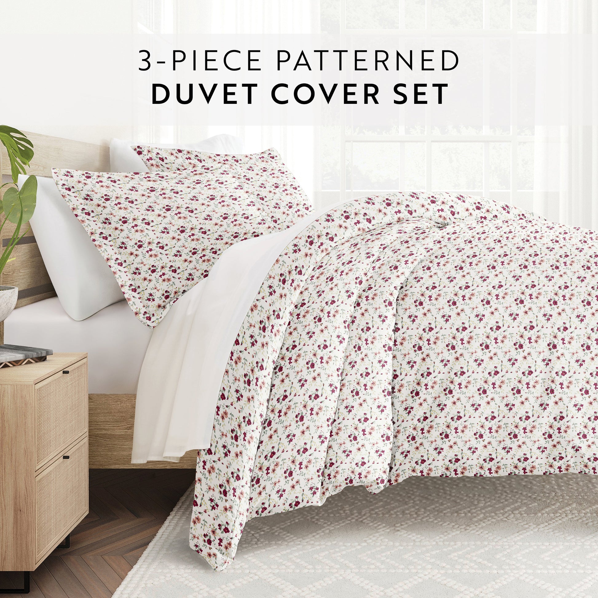 Blossoms Patterned Duvet Cover Set