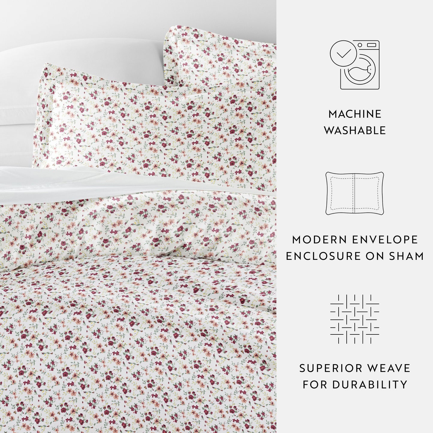 Blossoms Patterned Duvet Cover Set