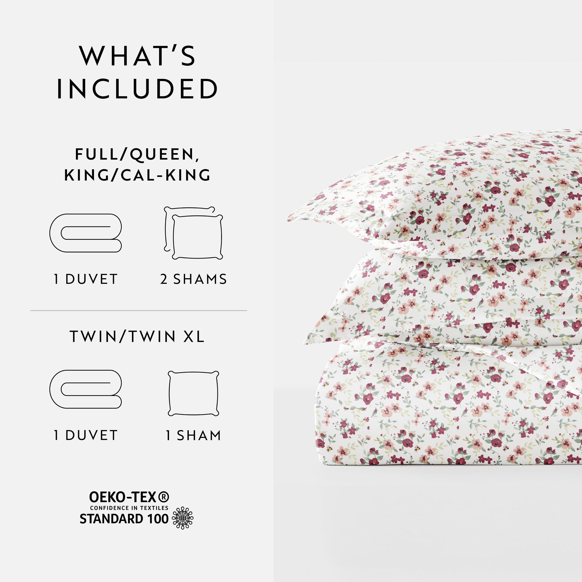 Blossoms Patterned Duvet Cover Set