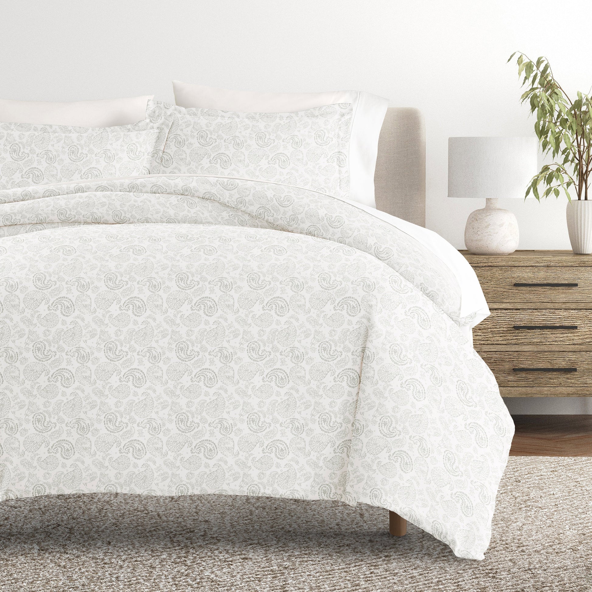 Coarse Paisley Patterned Duvet Cover Set