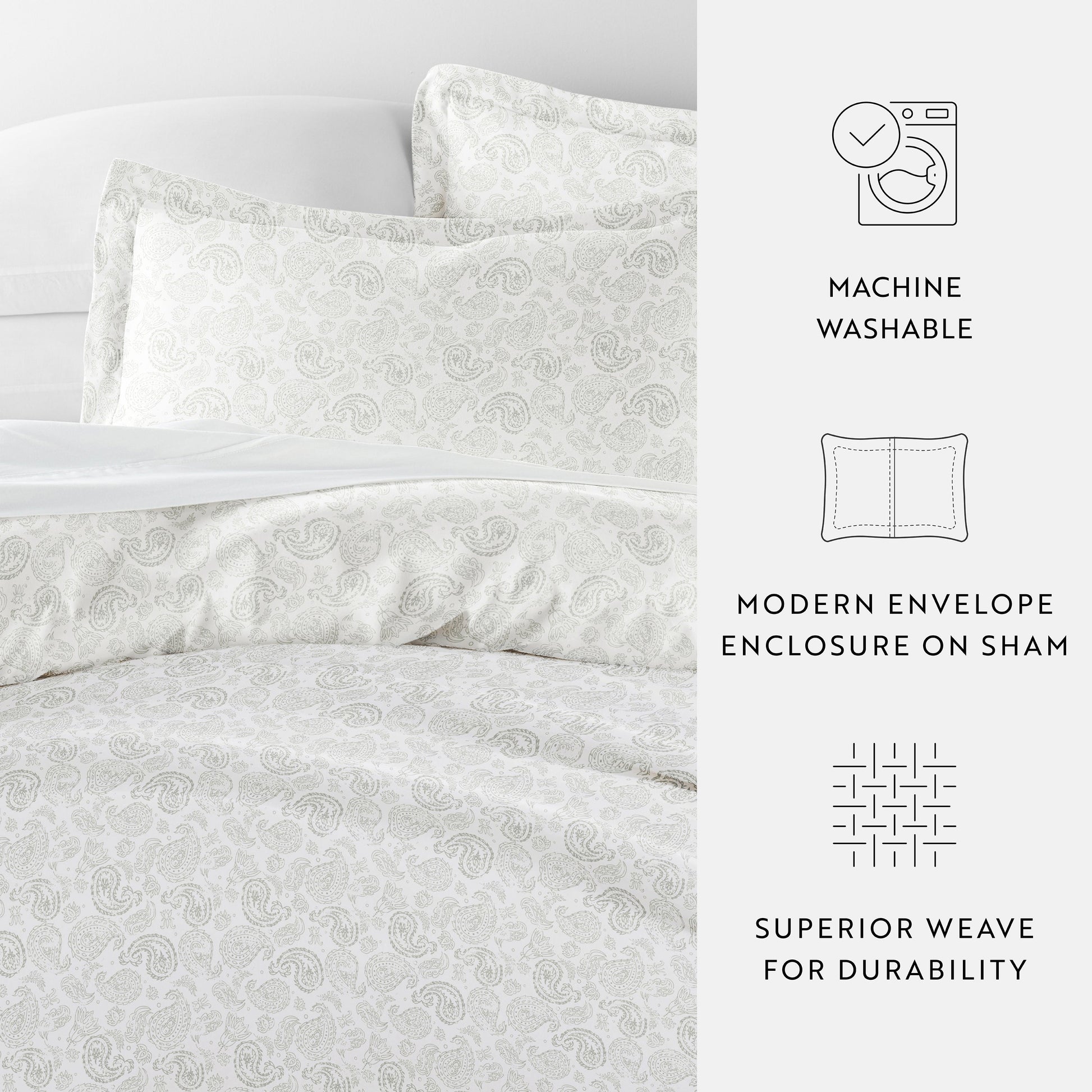 Coarse Paisley Patterned Duvet Cover Set