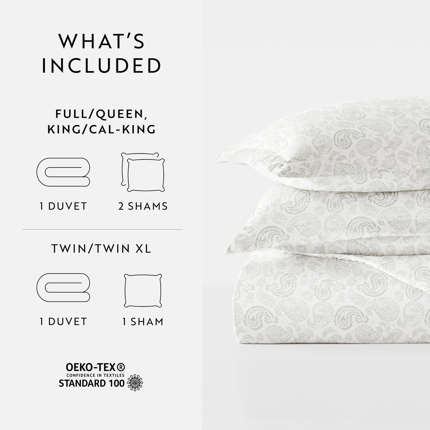Coarse Paisley Patterned Duvet Cover Set