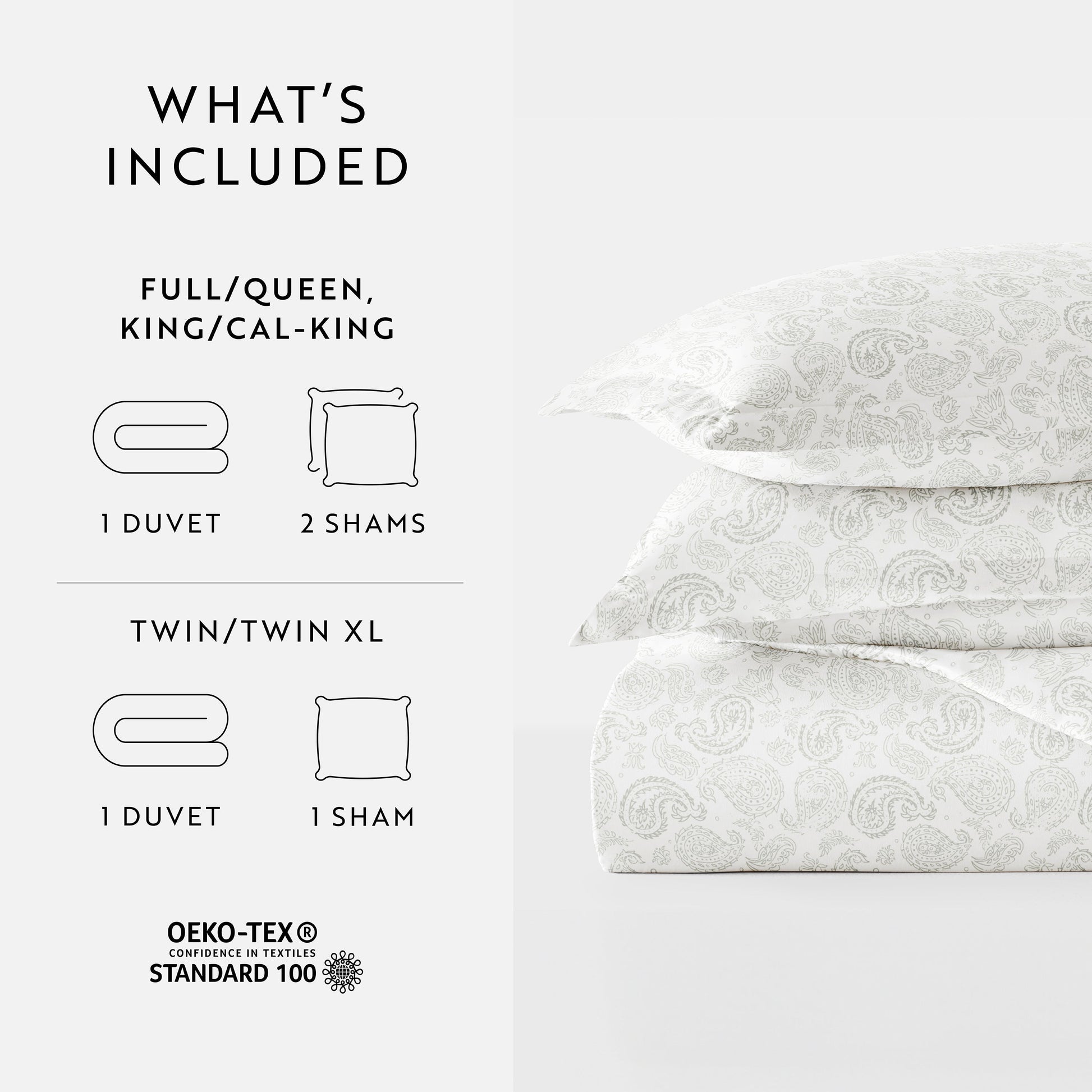 Coarse Paisley Patterned Duvet Cover Set