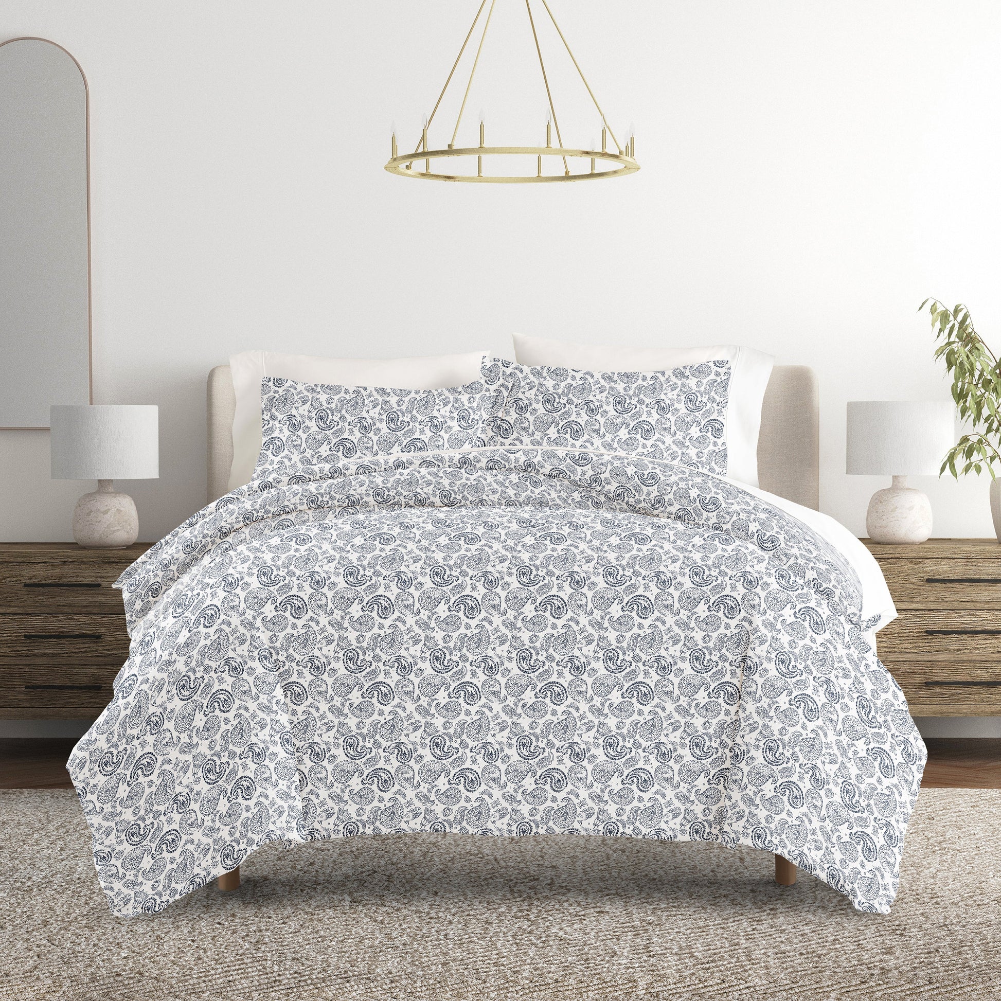 Coarse Paisley Patterned Duvet Cover Set