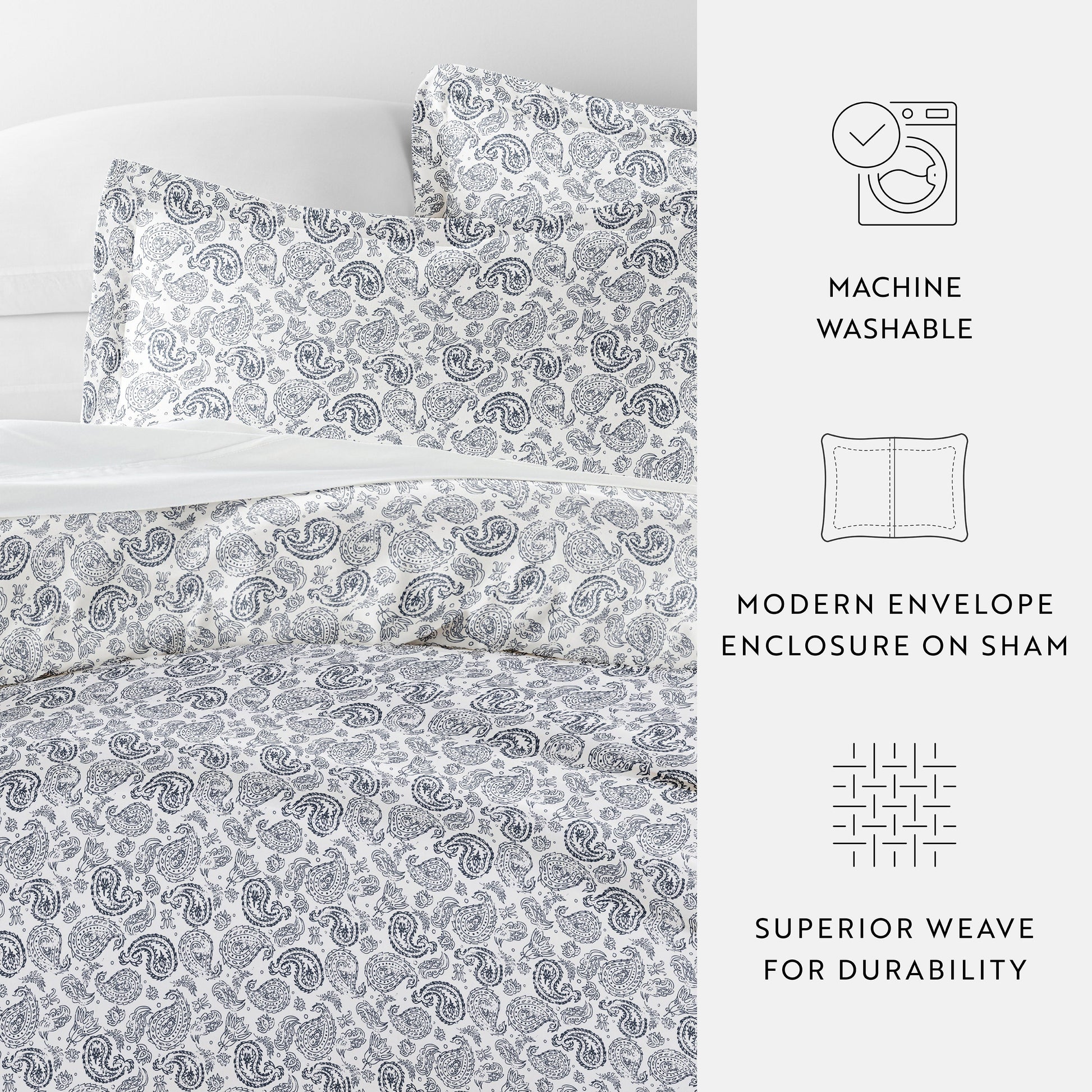 Coarse Paisley Patterned Duvet Cover Set