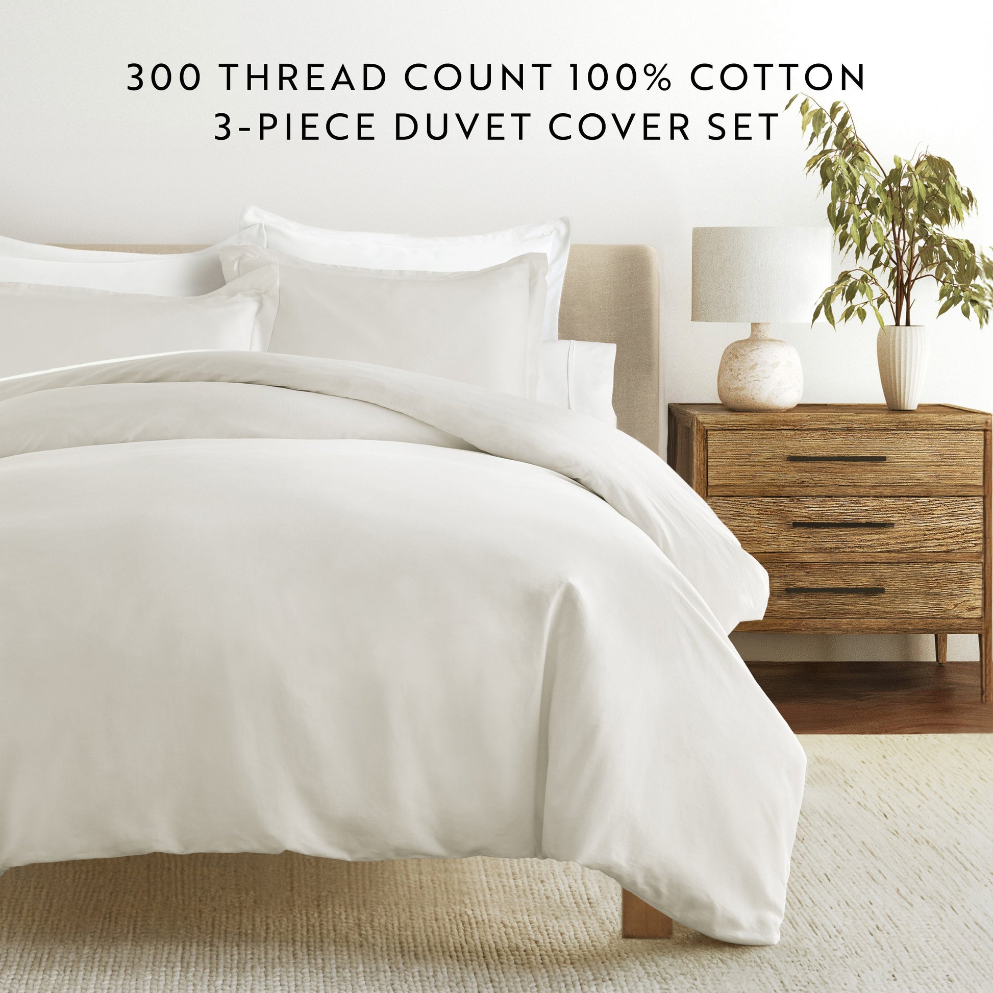 100% Long Staple Cotton Duvet Cover Set