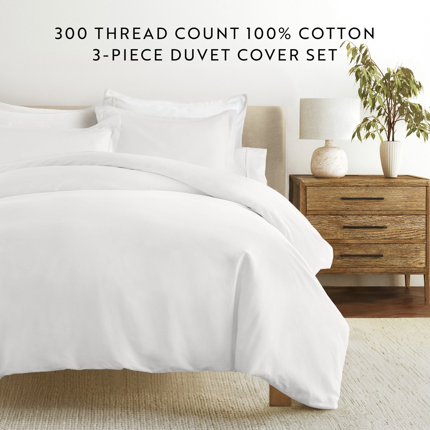 100% Long Staple Cotton Duvet Cover Set
