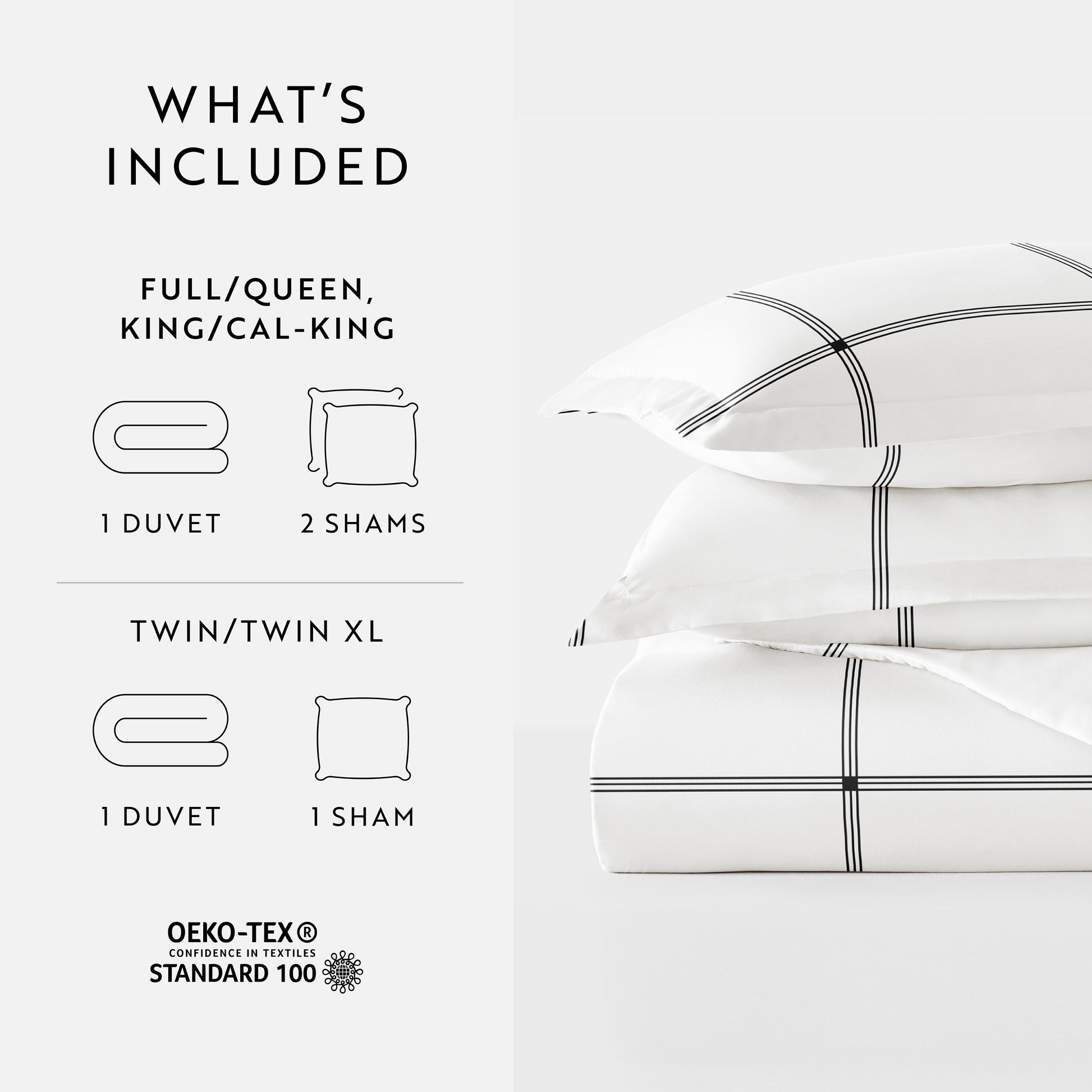 Grid Patterned Duvet Cover Set