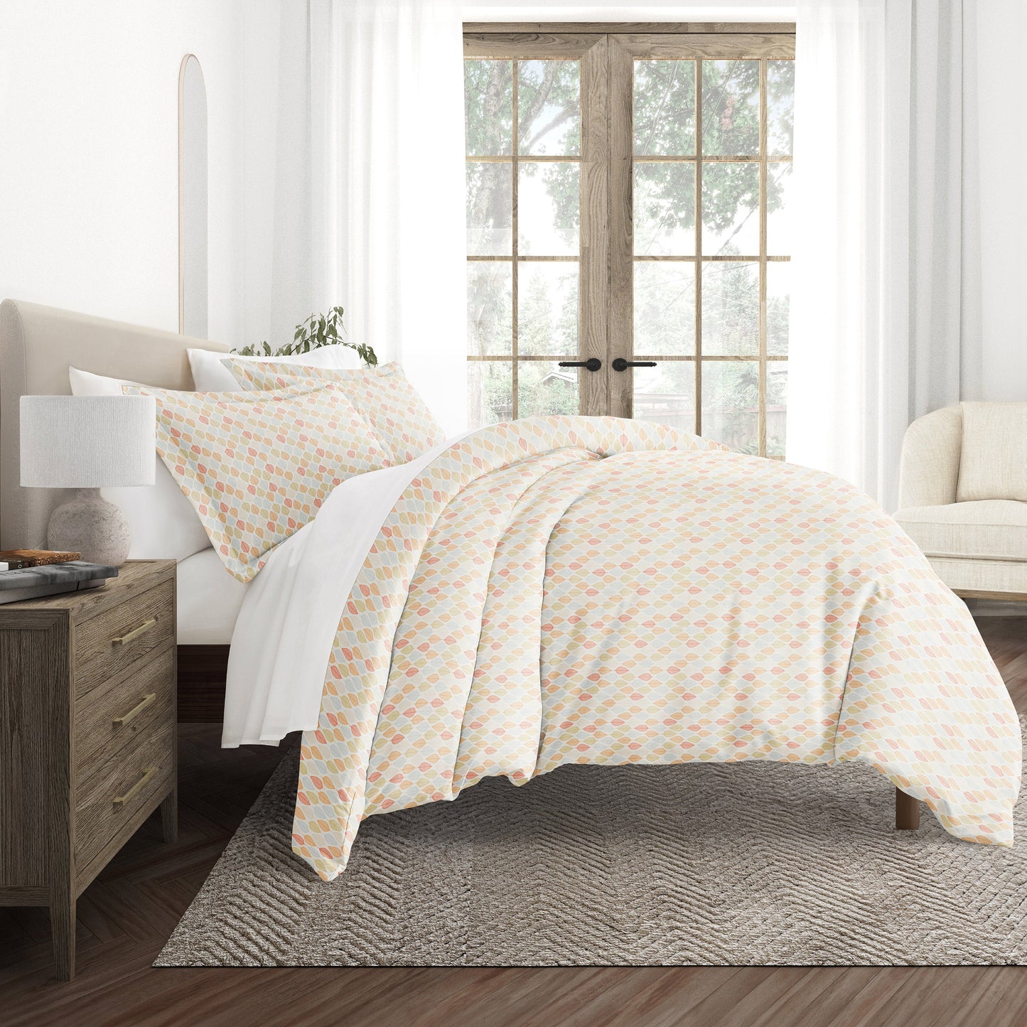 Fall Foliage Patterned Duvet Cover Set