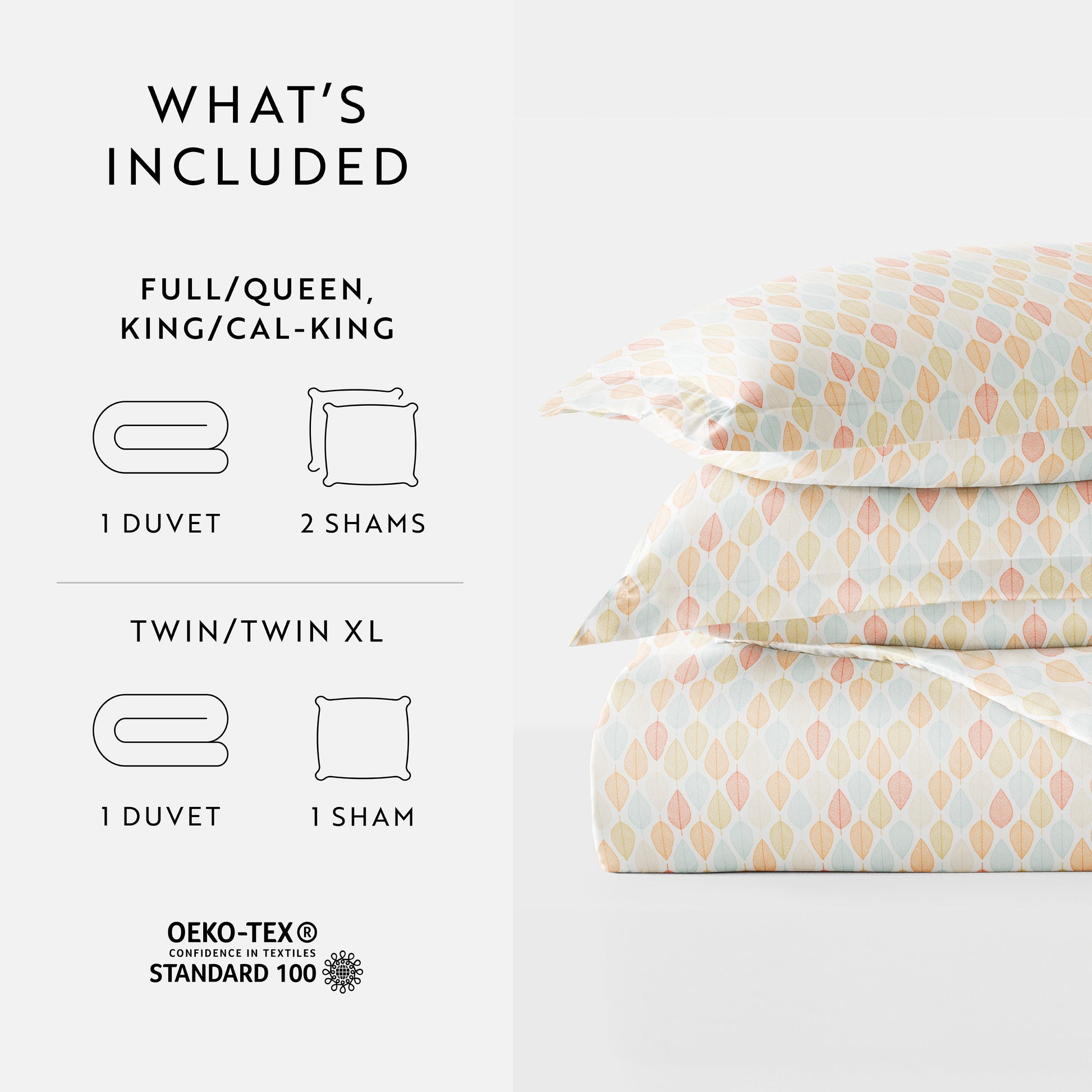 Fall Foliage Patterned Duvet Cover Set