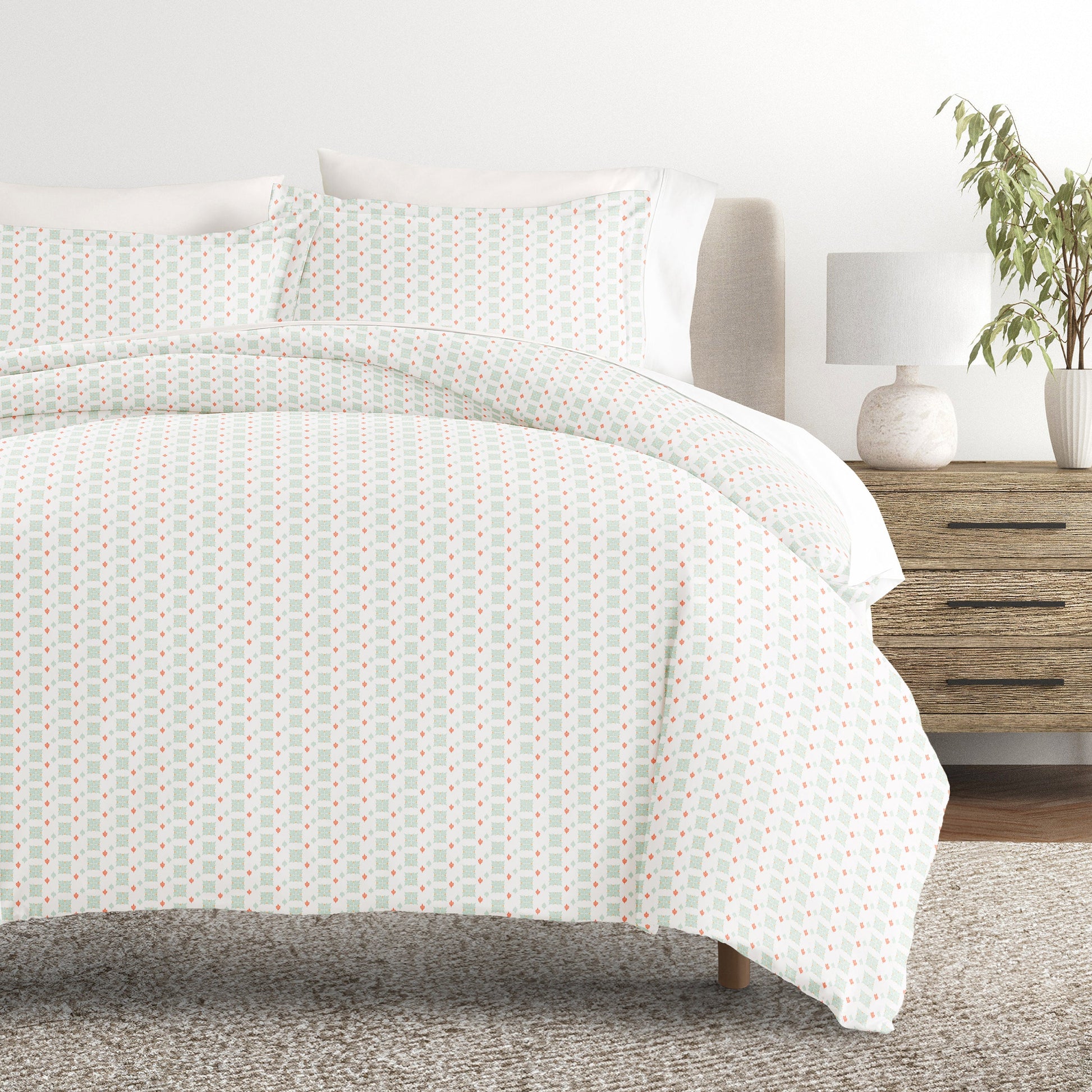 Lights in Blue Patterned Duvet Cover Set